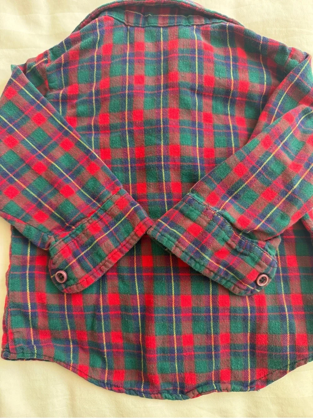 Vintage Oshkosh B’gosh Shirt Button Down 100% Cotton Children's Plaid Flannel